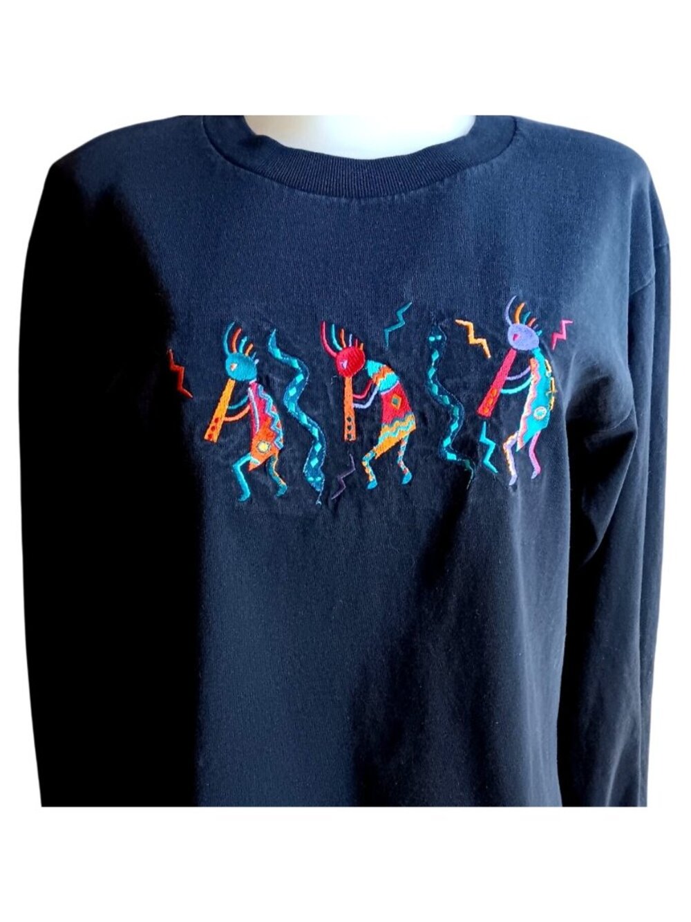 Vintage T-shirt Boulder Colorado Kokopelli Medium Embroidery Southwestern 90's